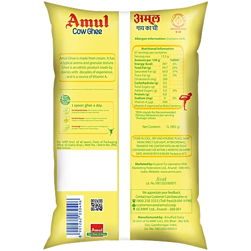 Amul Cow Ghee, 1 L Pouch 2.webp
